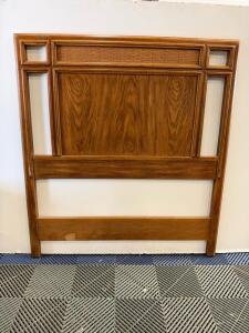Drexel Heritage Passage Collection Wood Headboard, Full/Queen, Cane Accent, 1986, Model 915-563-2
