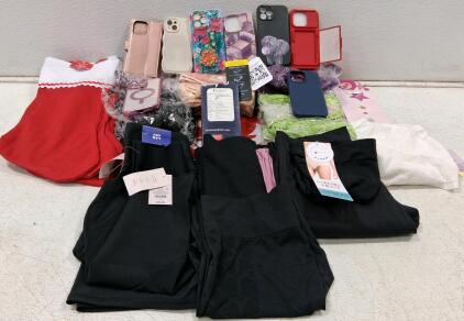 Assorted Women's Clothing & Phone Accessories Lot