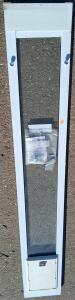 Sliding Glass Door Pet Door Insert White, Aluminum Frame, Small to Medium Flap, Hardware Included