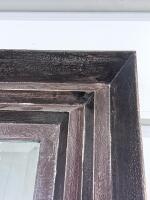 Large Rectangular Wall Mirror, Dark Wood Frame, Modern Style - 7