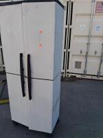 Outdoor Plastic Storage Cabinet, 4 Adjustable Shelves, Lockable, Weather-Resistant - 2