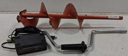 Feldmann Hand Ice Drill Manual Auger, Steel Blades and More
