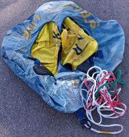 Sportsstuff Inflatable Towable Water Tube with Tow Rope, Blue/Yellow