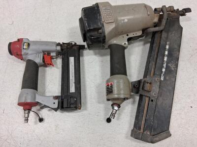 Porter Cable Framing Nailer & Central Pneumatic Brad Nailer, Pneumatic (Cannot Test, No Cord)