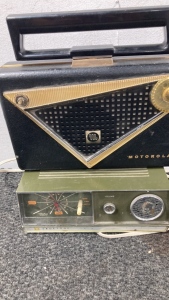 Vintage radio and clock radio