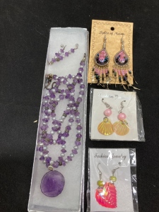 Earrings and Necklace