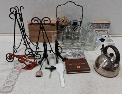 Metal Display Stands, Glass Cloches, Central Pneumatic, Kettle, and More