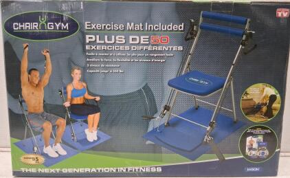 Chair Gym Home Workout System with Resistance Bands and Twister Seat