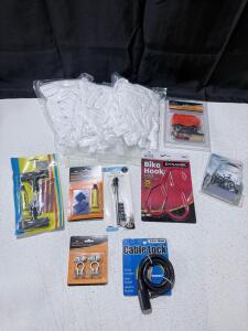 Automotive & Bicycle Accessories Combo &mdash; Tire Repair Kit, Cable Lock, Battery Cable Holders & More