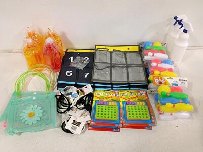 Bulk Classroom Lot: Pocket Organizers, Line Up Four Games, Bowling Sets, Hair Accessories, CE Marked
