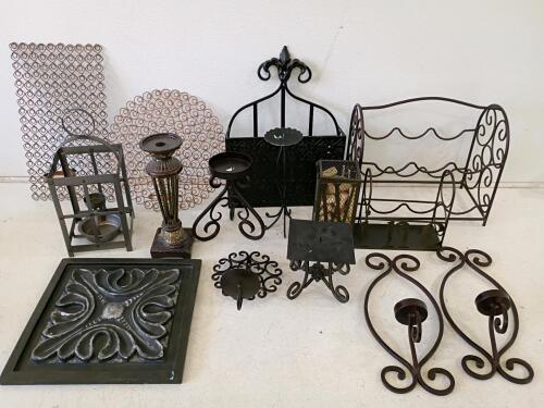 Home Decor Set &ndash; Candle Holders, Wine Racks