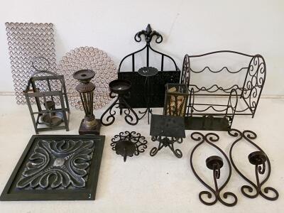 Home Decor Set &ndash; Candle Holders, Wine Racks