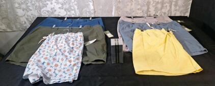 (2) Pair Of Mens Shorts, 42 Waist, (4) Pair Of Mens Shorts Size XXL & (1) 3.4-Fl Oz Bottle Of Guest Man Of Men Impression EAU De Parfum NaturaSpray Fragrance Couture