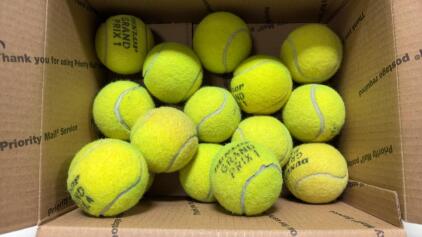 Dunlop Grand Prix Tennis Balls - 15 Count, USTA/ITF Approved, Hard Court, Mixed Batch