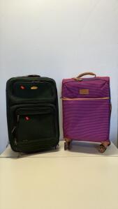 Ricardo Beverly Hills Green 24" 2-Wheel Medium Suitcase & it Luggage 24" Spinner, Soft-Sided, Set