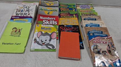 Homeschool Book Lot: Abeka Curriculum, Math, Science, Social Studies, Preschool&ndash;Grade 6, 18 Books