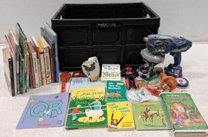Children's Books, Graco Paint Sprayer, Tools, InstaCrate Storage Bin, Hardware (No Battery, Can't Test)
