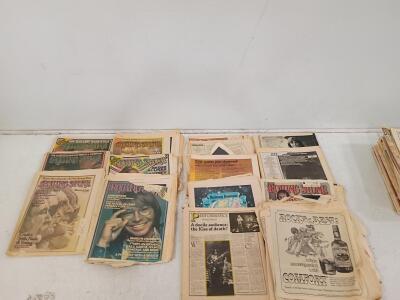 Vintage Rolling Stone Magazines Lot (6 issues and loose pages) 1970s, John Denver, Allman, Paul Simon, Fair-Poor