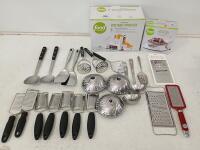Bulk Lot: Food Network Spiralizers, Digital Kitchen Scale, Assorted Utensils