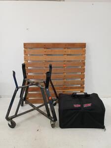 Camp Chef Portable Charcoal Grill & Smoker Set with Stand, Case