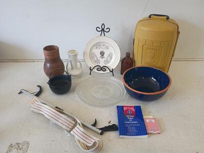 Coleman 290A Lantern w/ Case, Vintage Ceramics & Glassware, Cards, Grabber, Mixed Lot