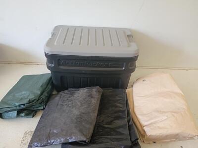 Rubbermaid ActionPacker Storage Bin with 4 Heavy-Duty Tarps