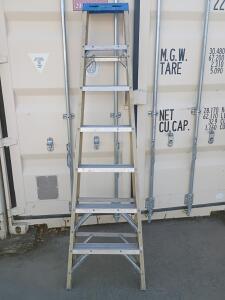 6 ft Step Ladder, 6 Steps, 300 lb Capacity, Pro-Grade, Blue Tool Tray