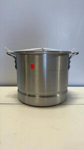 Commercial Stainless Steel Stock Pot with Lid, 16-20 Qt Capacity, Riveted Handles