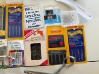 Sewing Tool & Notions Bundle: Gingher & Griffon Shears, Fiskars Rotary Cutter, Needles, Book - 5