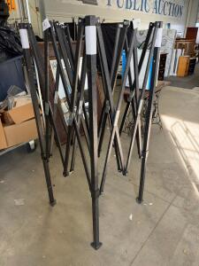 10x10 ft Steel Pop-Up Canopy Tent Frame with Base Plates