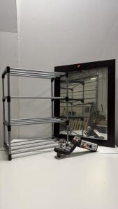 U-Haul 7,500 lb 2-5/16" Trailer Hitch Ball Mount, 4-Tier Metal Shoe Rack, Woodcrafters Wall Mirror 32"x36"