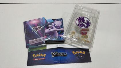 Mewtwo V Battle Deck Pok&eacute;mon GO 2022, Coin, Counters, Playmat, Rulebook, Open Box