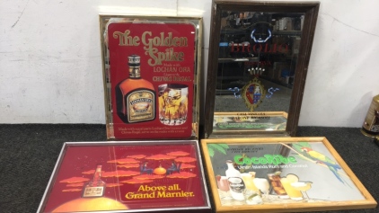 (4) Liquor Mirrors