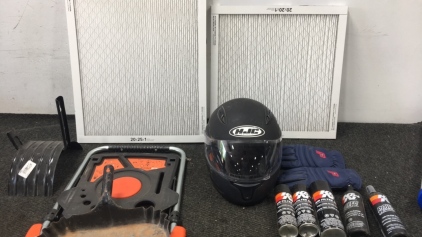 HJC Helmet-Gloves and Latter Air Filter Oil and Air Filter Cleaner and More