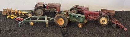 Vintage Massey Ferguson MF 175 Scale Models 1:16 Toy Tractor & Implement Collection, Diecast Metal