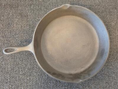 Lodge 12" Cast Iron Skillet, Dual Pour Spouts, Integral Handle, Pre-Seasoned