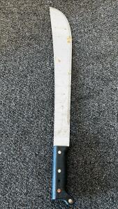 18" Carbon Steel Machete, Full Tang, Polypropylene Handle, 4 Rivets, Lanyard Hole