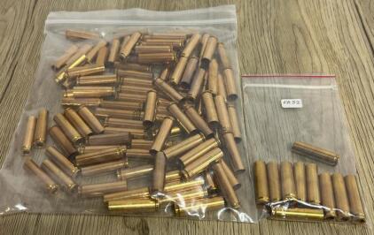 Frankford Arsenal 7.62&times;51mm Brass Casings, FA 52 Headstamp, Approx. 90&ndash;130 Pieces inspect in person