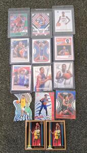 NBA Basketball Card Lot: Prizm, Donruss, Hoops, RCs&mdash;Toppin, Wiggins, Gilgeous-Alexander, Kemp