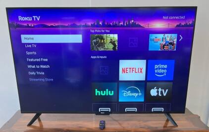 Roku Select Series 55" 4K UHD LED LCD Smart TV, 4 HDMI, WiFi, Remote, 2024