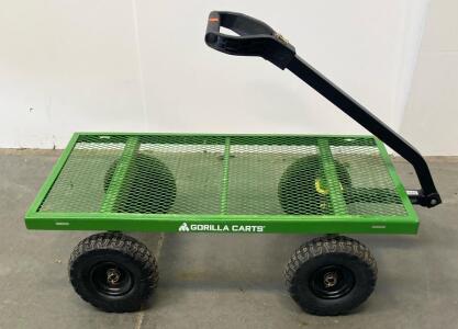 Gorilla Carts Steel Utility Cart, 800 lb Capacity, 40" x 21" Bed, 10" Pneumatic Tires