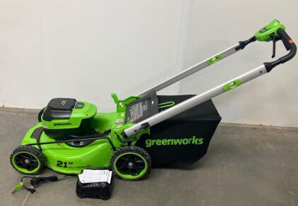 Greenworks MO60L810 60V 21" Self-Propelled Lawn Mower with 8.0Ah Battery and Charger