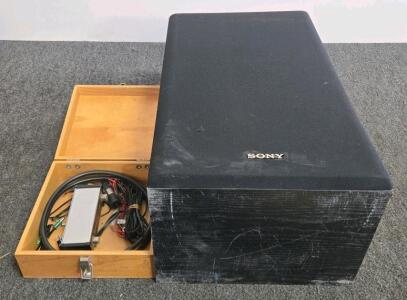 Sony SS-U6030 200W 8 Ohm Floor Speaker USA Made w/ Archer FS/SWR Meter, Cables, S/N 8042316