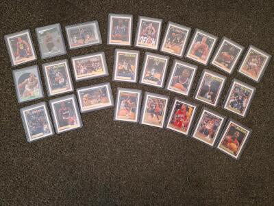 1992-93 Topps NBA Basketball Card Lot, 24 Cards, Stars & All-Stars, Stockton, Pippen, Bird, Robinson
