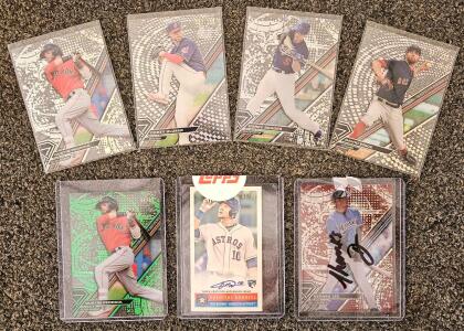 Yulieski Gurriel 2017 Topps Heritage RC Auto #66/99, Derrek Lee Auto #6/10, Panini Revolution Serials
