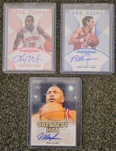 2013-14 Panini Preferred NBA Pride Autographs Bobby Jones/76ers, Lindsey Hunter/Pistons, Leaf Greatest Hits Mark Aguirre
