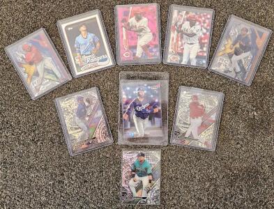 Assorted MLB Rookie Card Lot Topps Chrome Parallels & Numbered: Aquino, Gurriel, Jung, Rios+