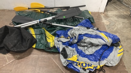 (2) Rafts & (7) Oars - Please Inspect.