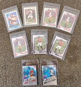Football Rookie Trading Cards: Justin Fields, Trey Lance, Baker Mayfield (Panini, Donruss, Score, Absolute 2018-2021)