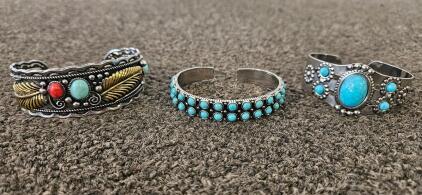 Three Southwestern Style Bracelets